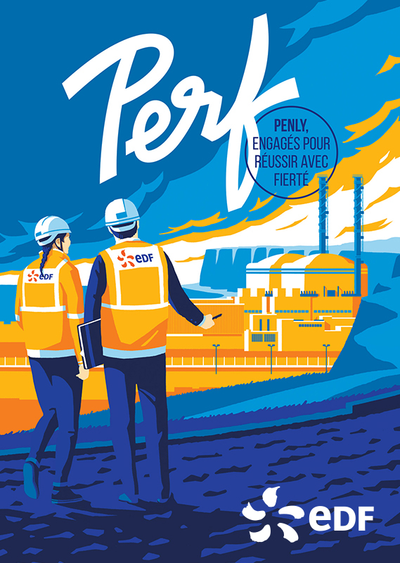 Illustration et conception du Volet Stratégique illustré pour le site EDF de Penly