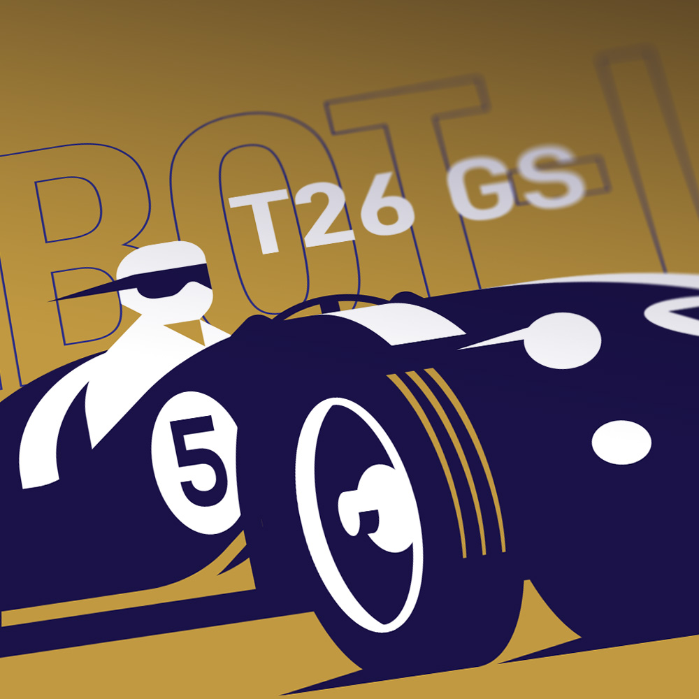 illustration des voitures iconiques des 24 Heures du Mans, course d'endurance automobile, Talbot Lago T26 GS