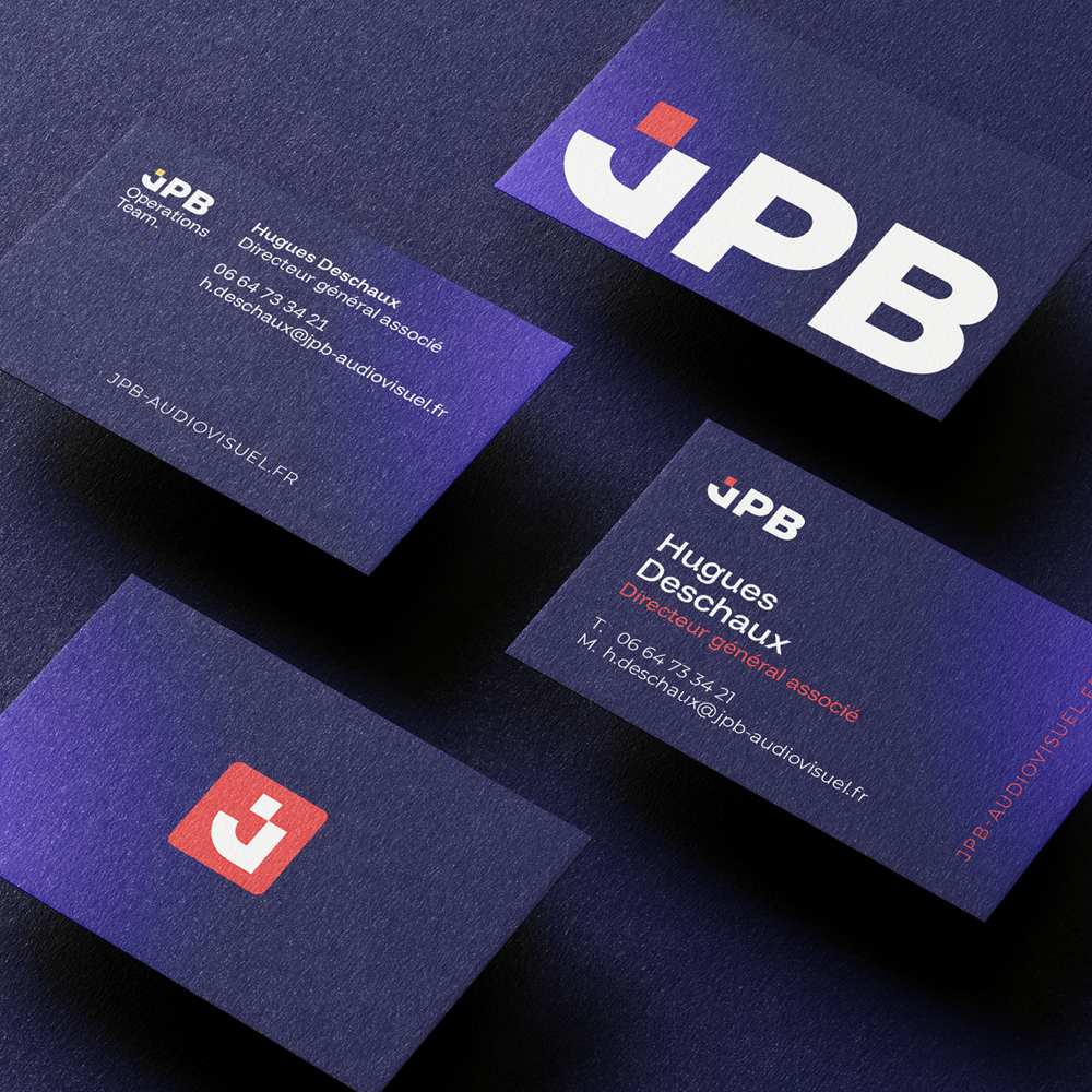 Identité de marque de JPB, cartes de visite.