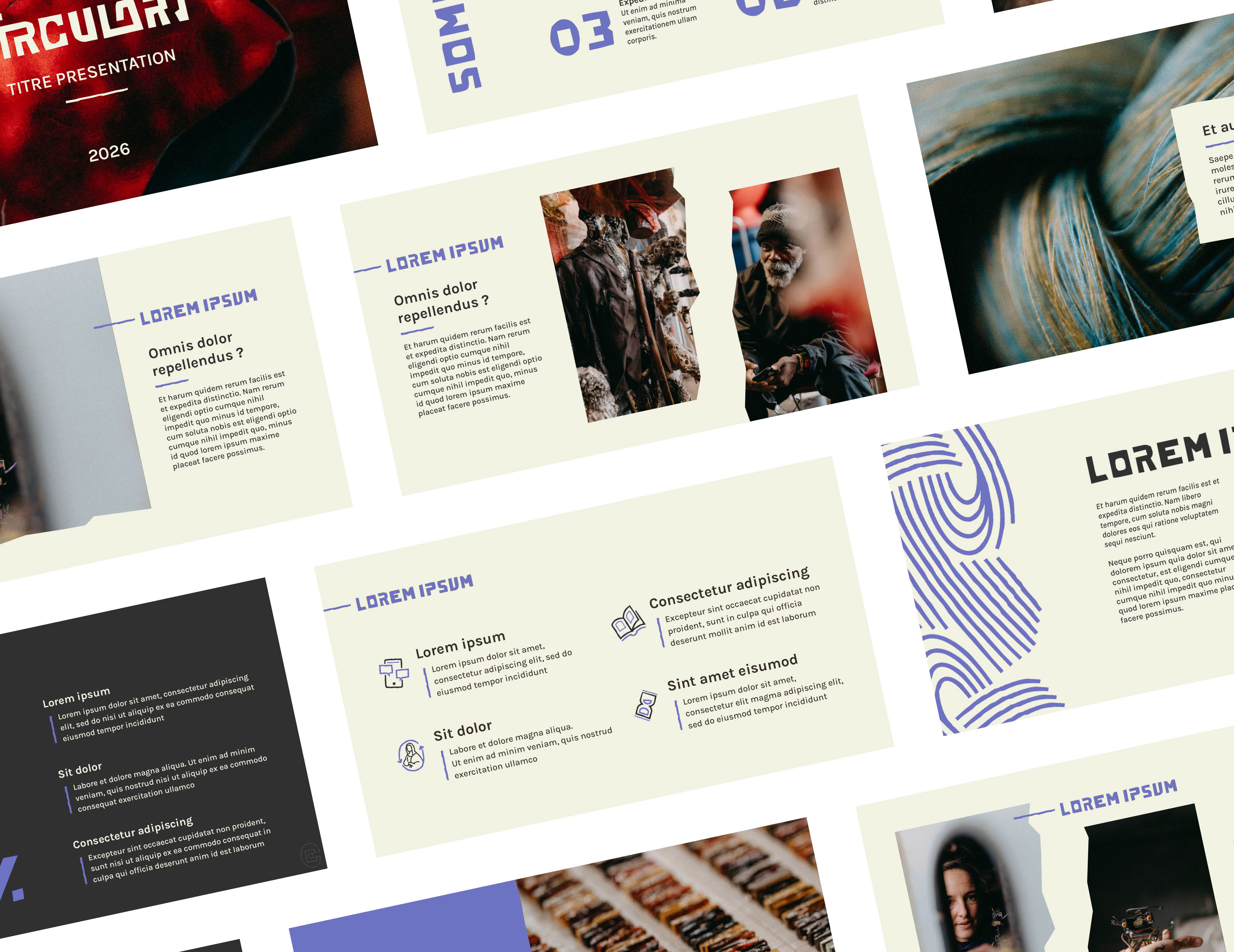 Circulart logotype charte graphique, slides powerpoint de présentation Identité de marque de Circulart, charte graphique slides powerpoint de présentation