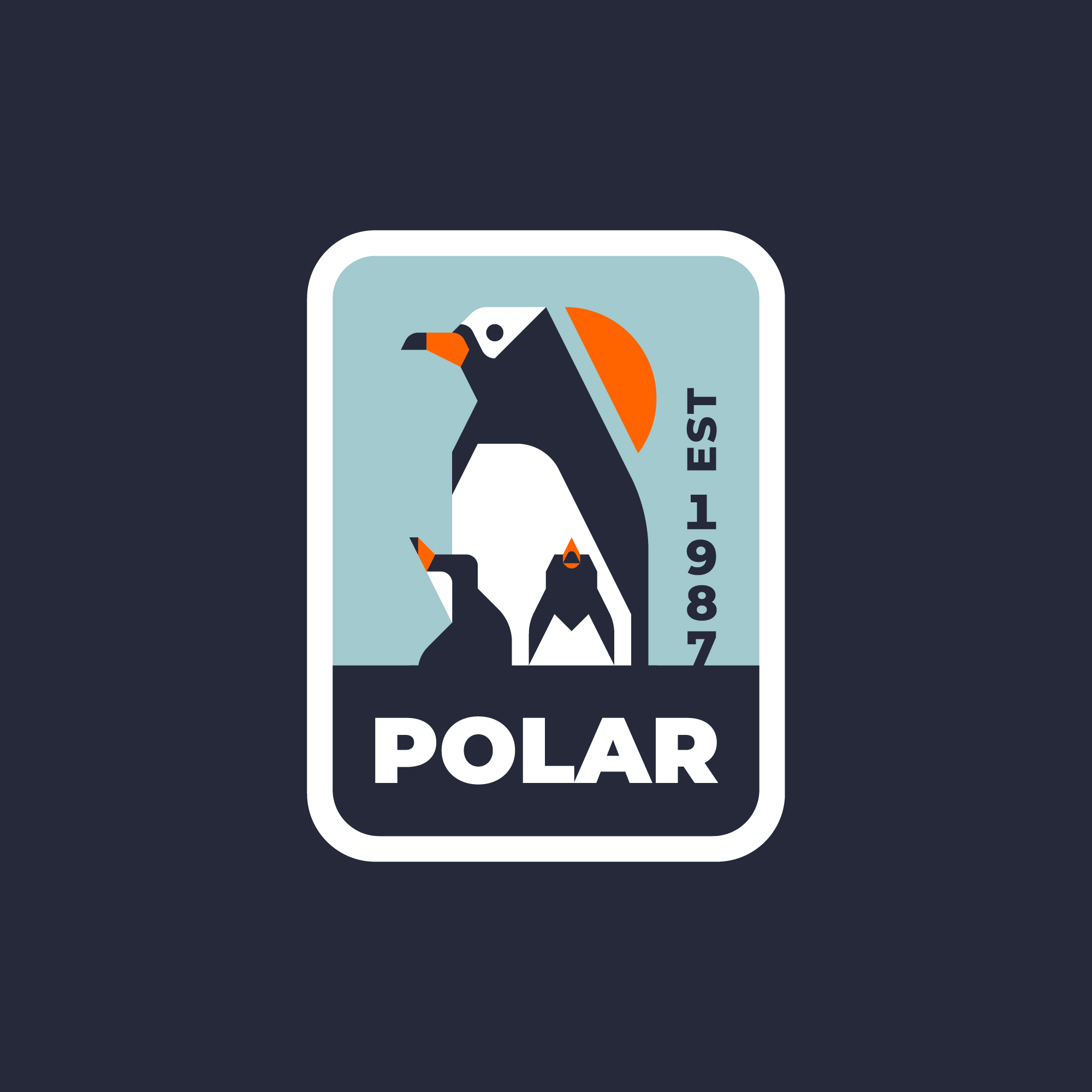 illustration affiche Poster Polar ours polaire pingouin arctique
