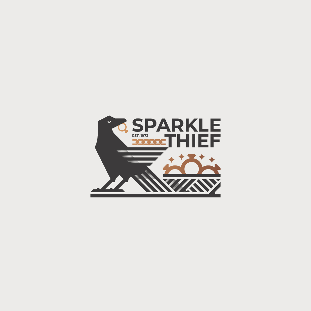 Divers logos, logothèque, logotypes pie voleuse oiseau bird