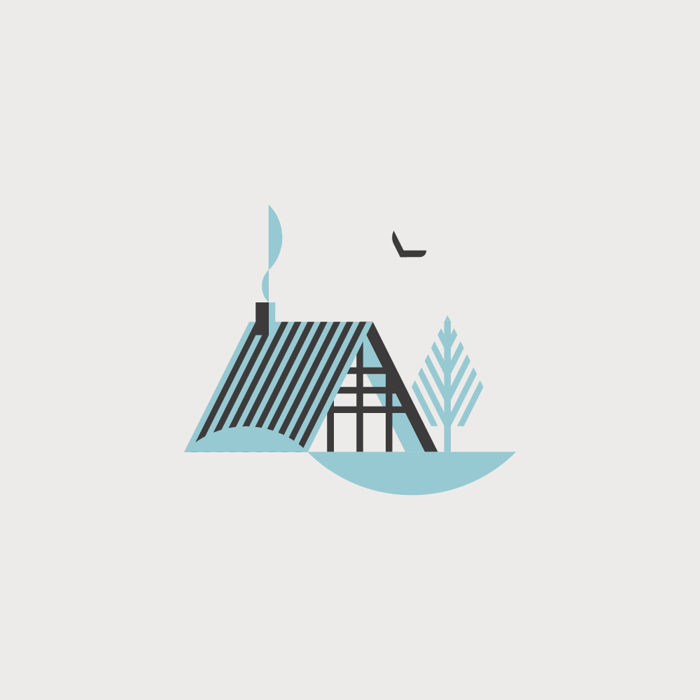 Divers logos, logothèque, logotypes chalet montagne