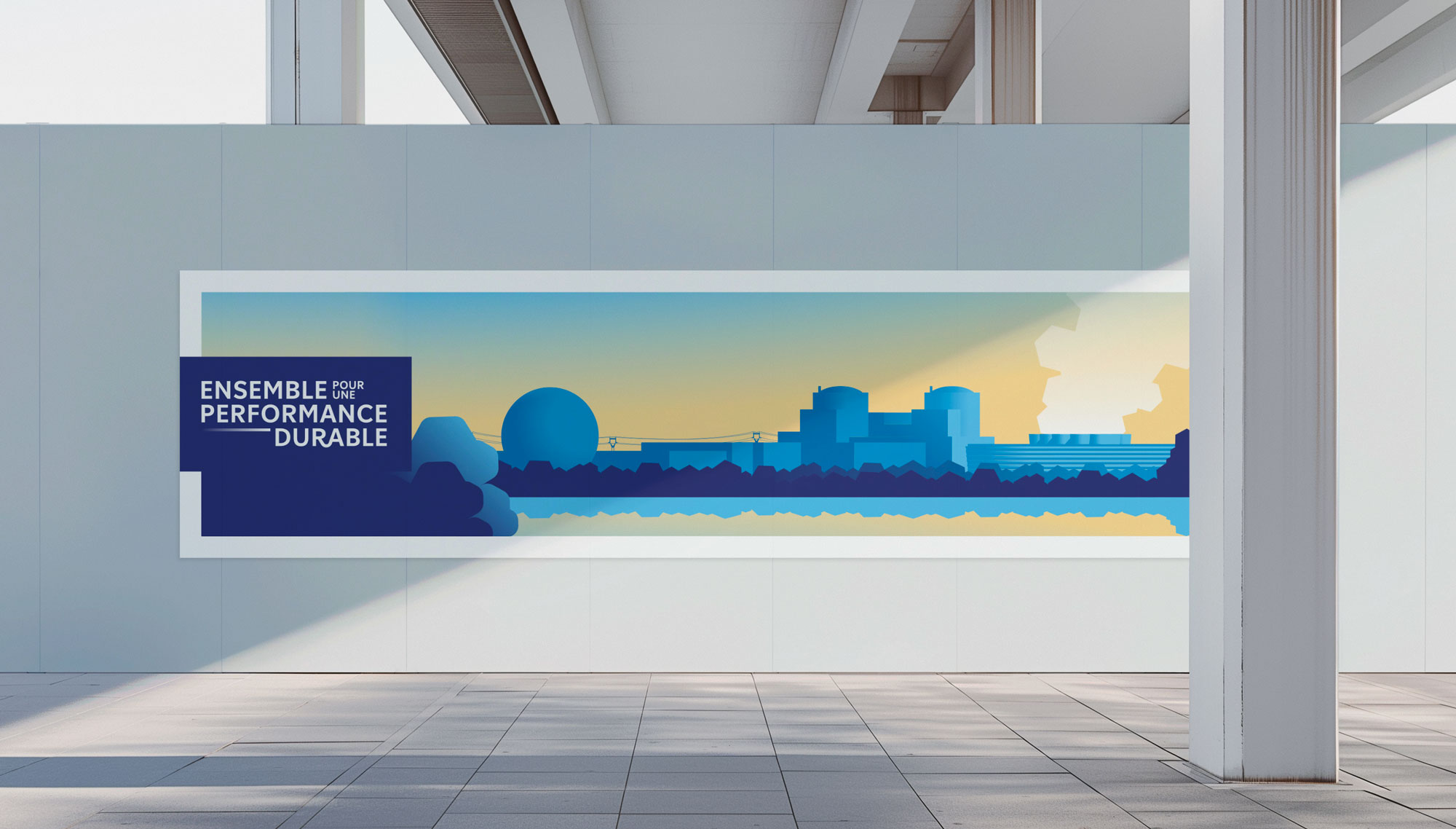 Illustration et conception du Projet de Site illustré pour le site EDF de Chinon, tours de cou