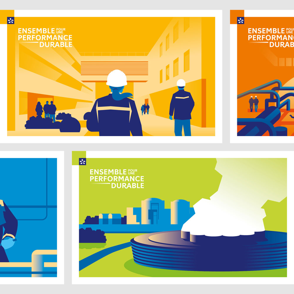 Illustration et conception du Projet de Site illustré pour le site EDF de Chinon, visuel du site