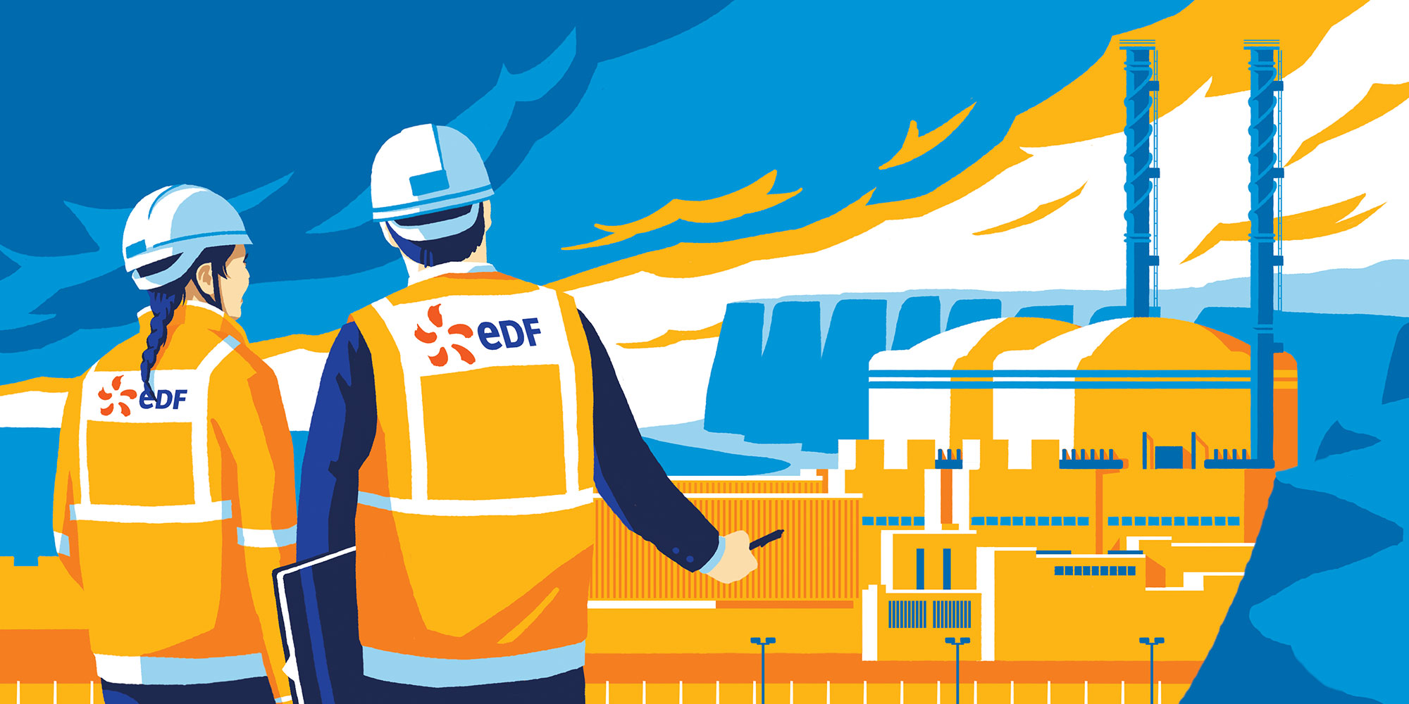 Illustration et conception du Volet Stratégique illustré pour le site EDF de Penly