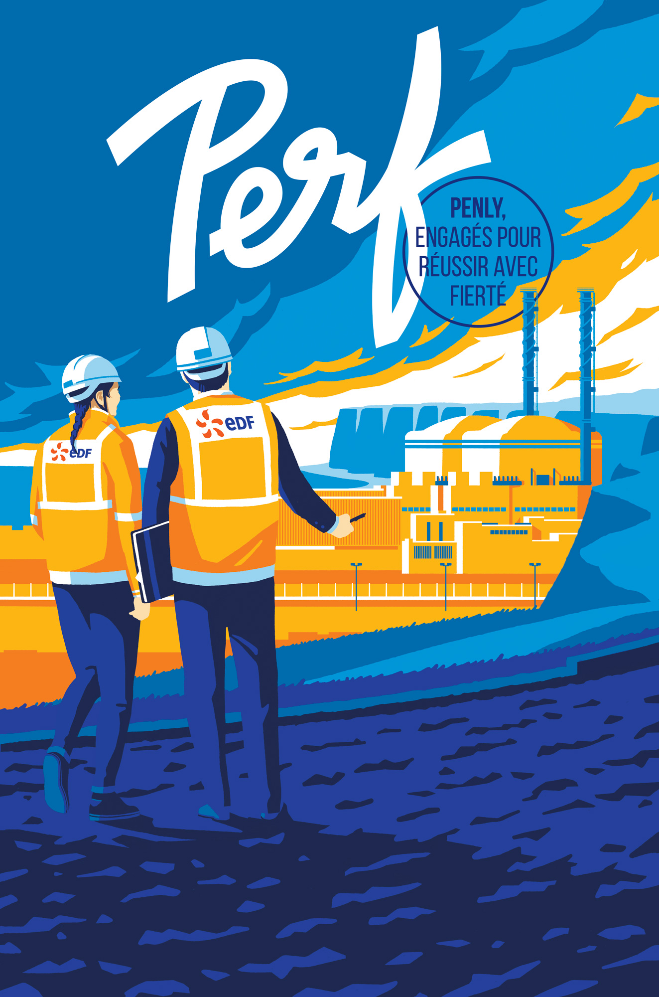 Illustration et conception du Volet Stratégique illustré pour le site EDF de Penly