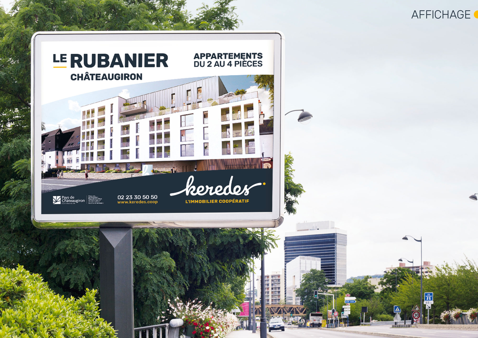 identité de marque promoteur immobilier affichage