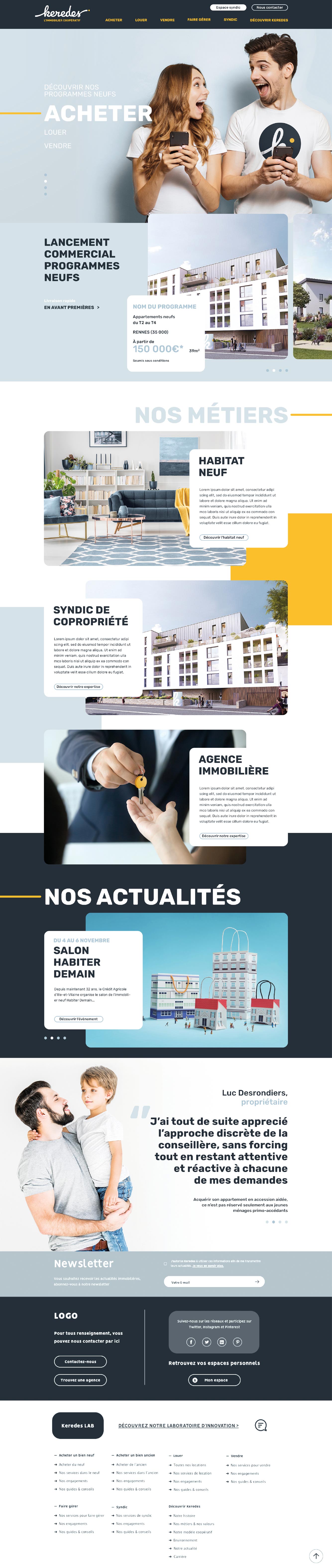 identité de marque promoteur immobilier webdesign