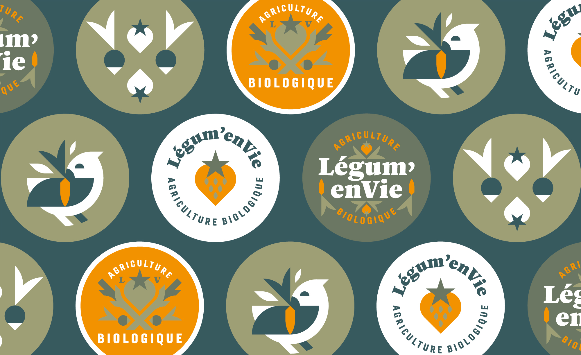 identité de marque producteur agriculture bio stickers