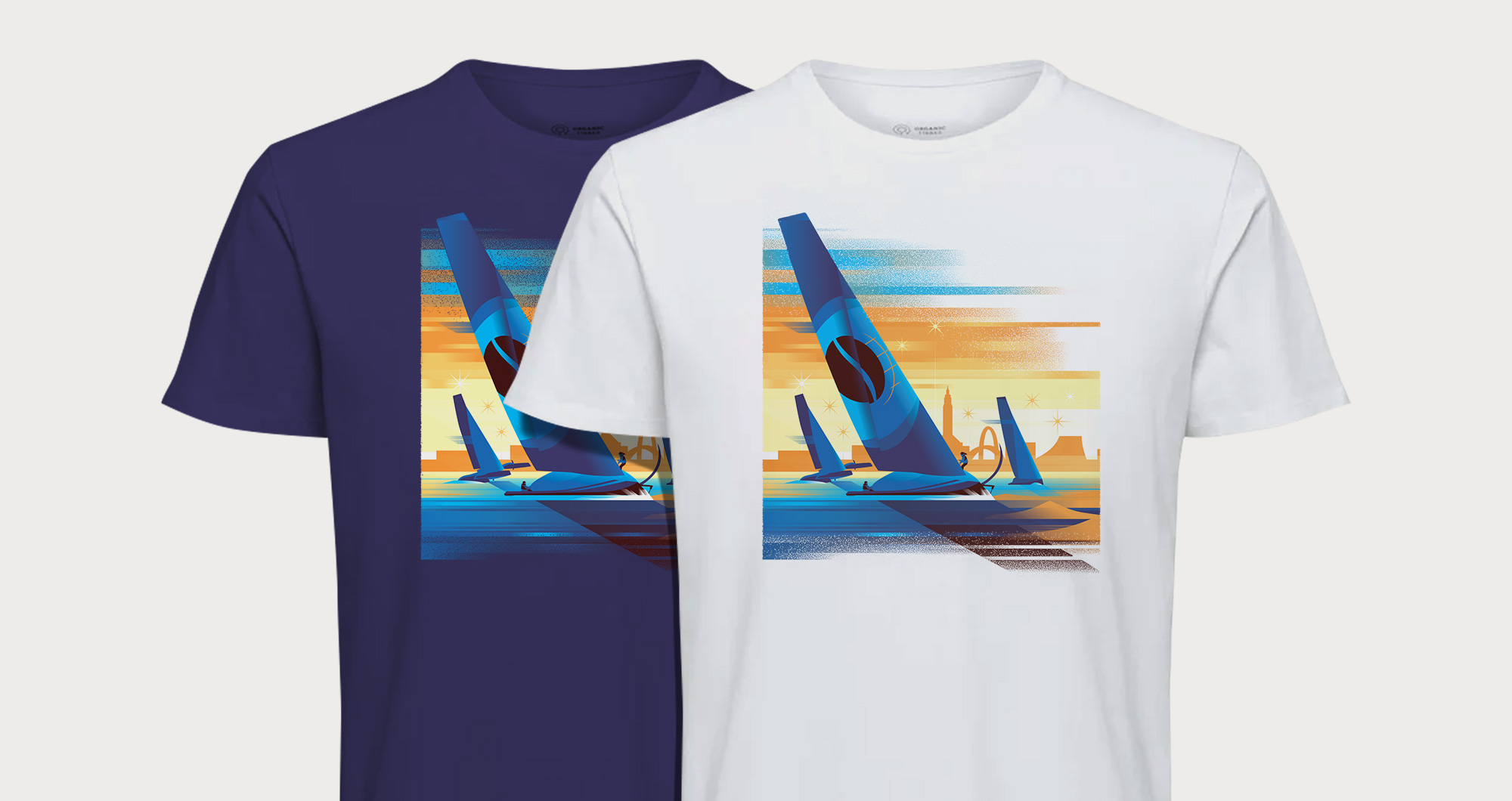 Affiche illustrative de la Transat Jacques Vabre 2023, une prestigieuse course transatlantique en duo de voile partant du Havre pour rejoindre la Martinique.
