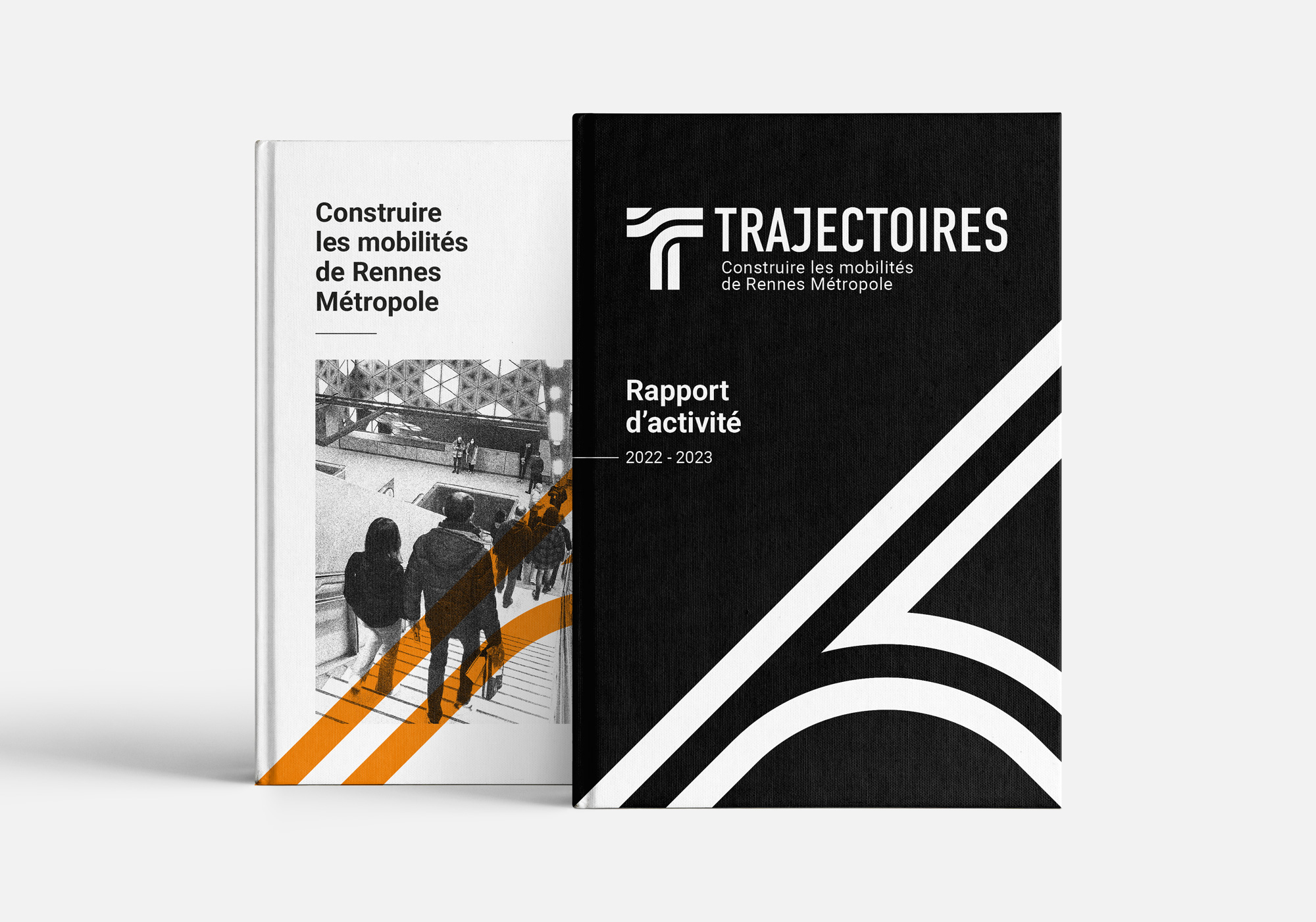 Charte graphique et logotype de Semtcar Trajectoires, acteur majeur de la maîtrise d'ouvrage des transports en commun de la métropole rennaise.