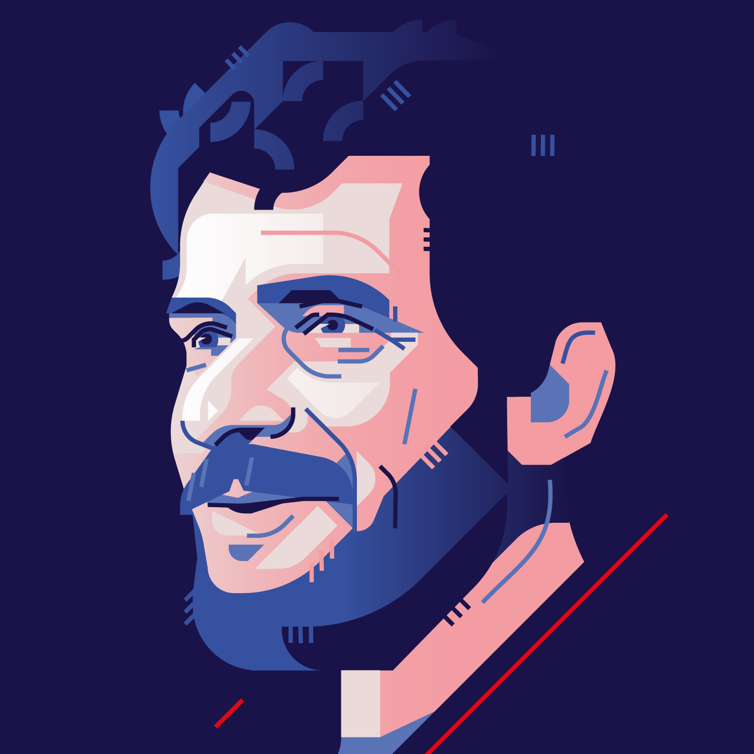 Portrait de Christophe Auguin pour le wall of fame village du Vendée Globe 2024
