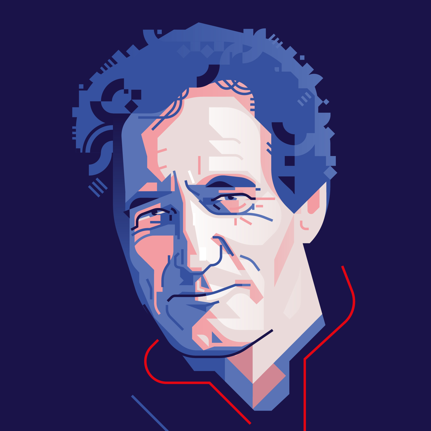 Portrait de Michel Desjoyeaux pour le wall of fame village du Vendée Globe 2024