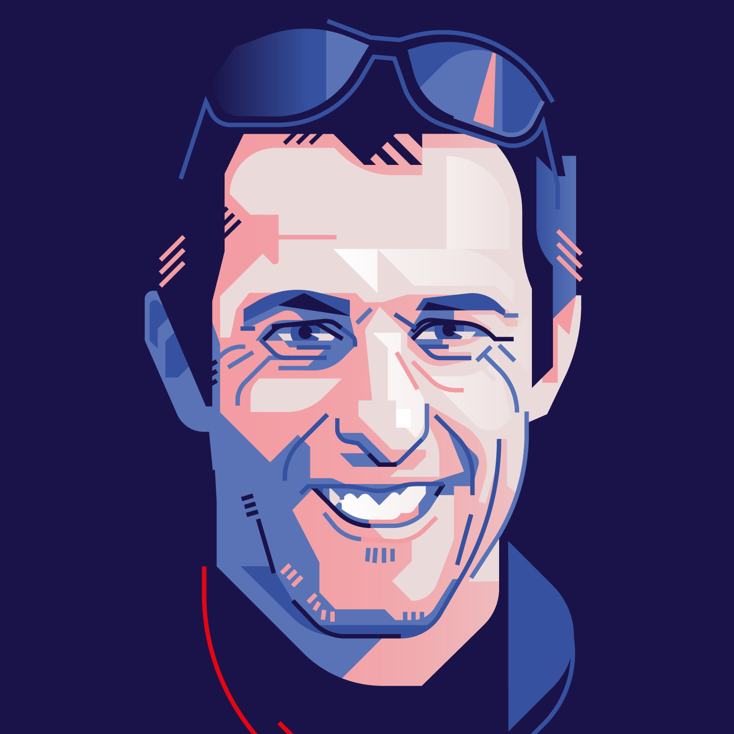 Portrait de Armel Le Cléac'h pour le wall of fame village du Vendée Globe 2024